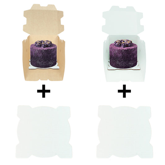 Combo caja para pastel grande + base - alabocamx
