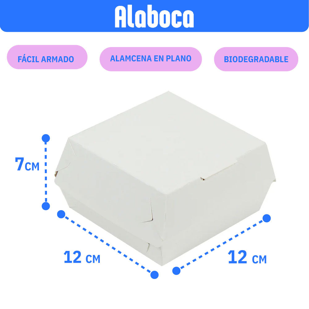 Caja para hamburguesa