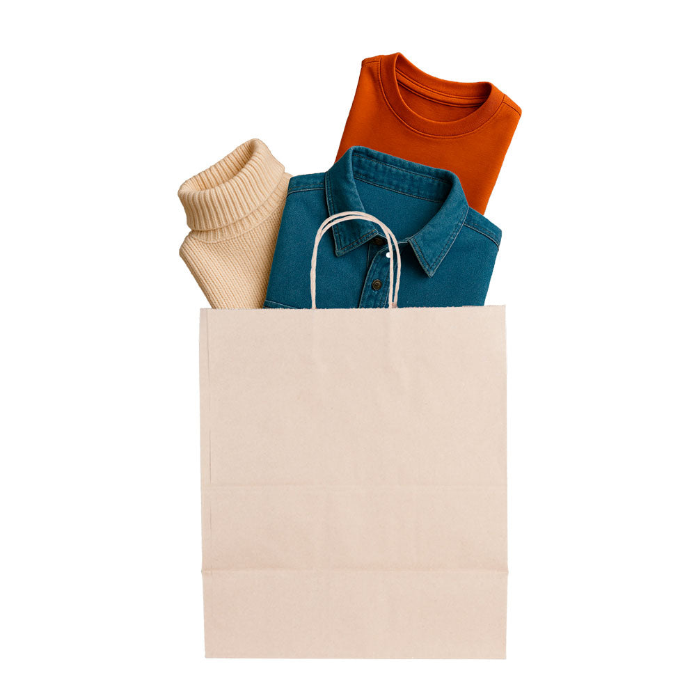 Bolsa kraft con asas para productos