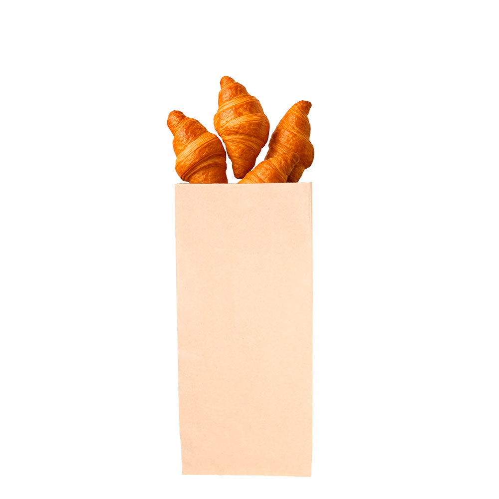 Bolsa de papel kraft con producto pan artesanal