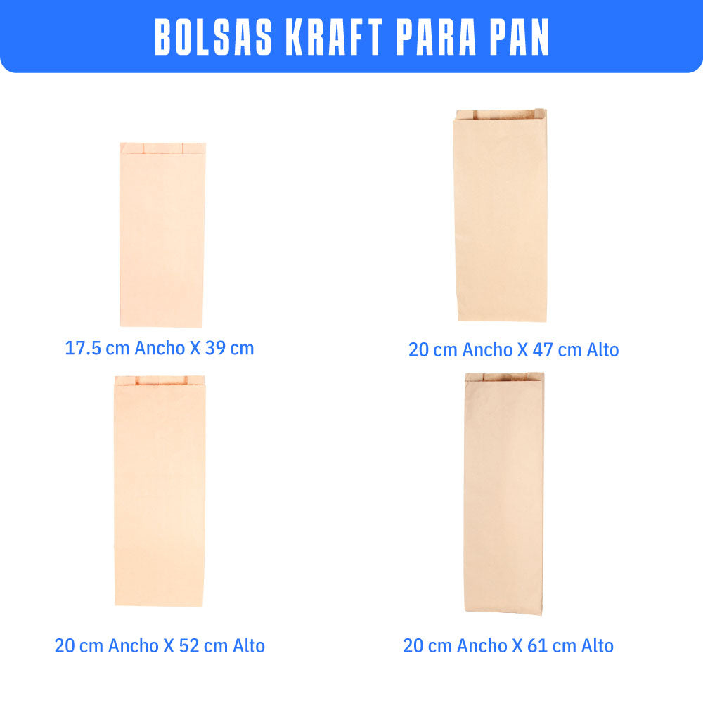 Bolsas de papel kraft para panadería y alimentos.