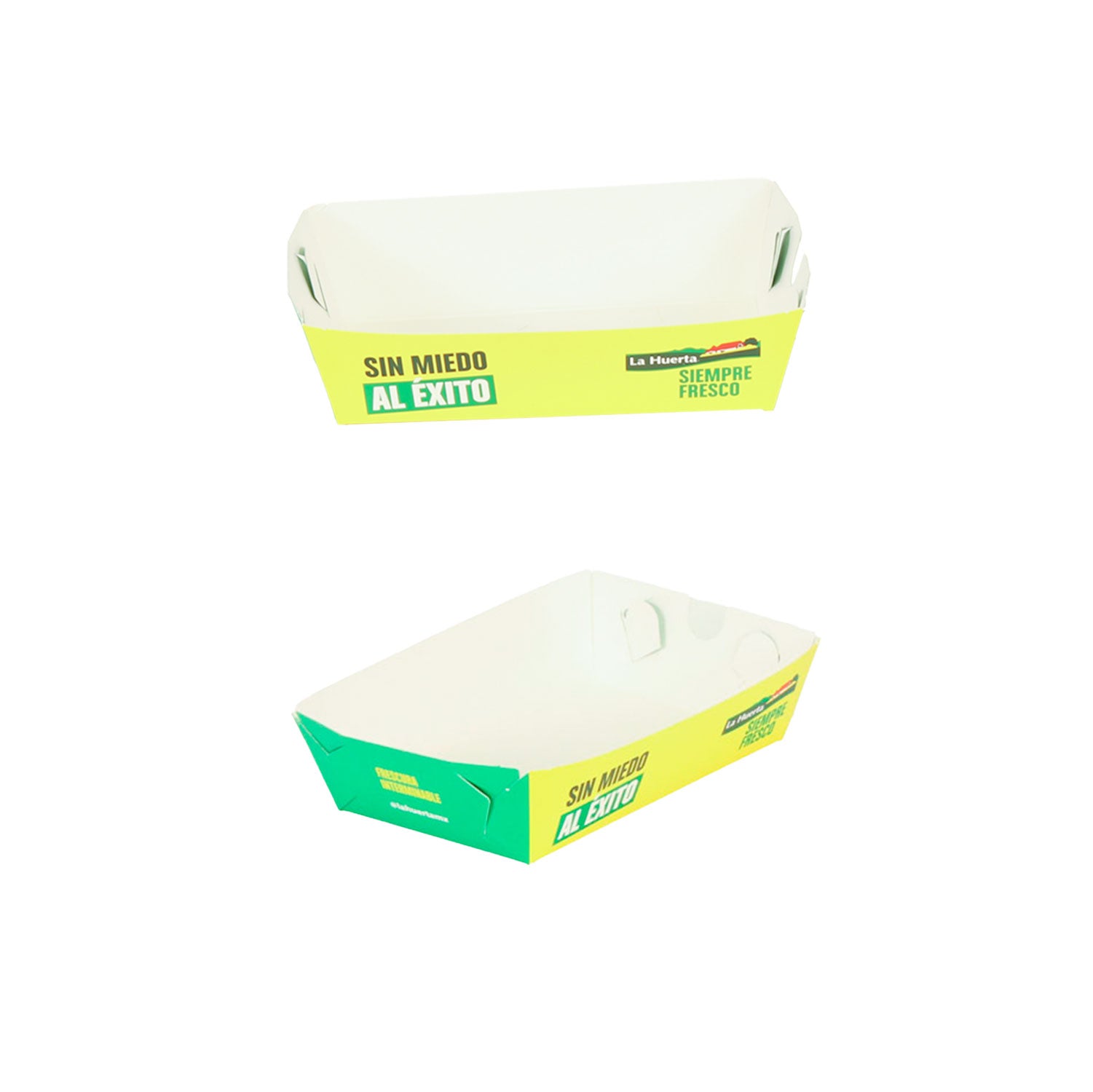 Caja de cartón para productos orgánicos de La Huerta.