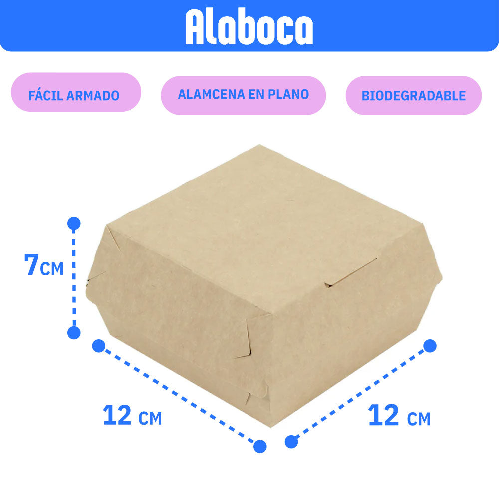 Caja para hamburguesa