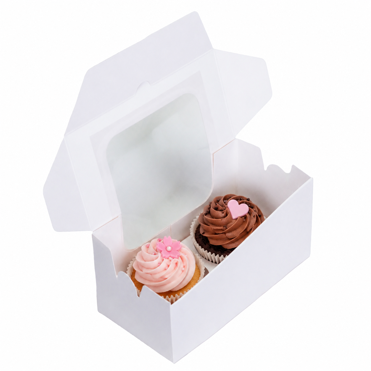 Caja para 2 cupcakes