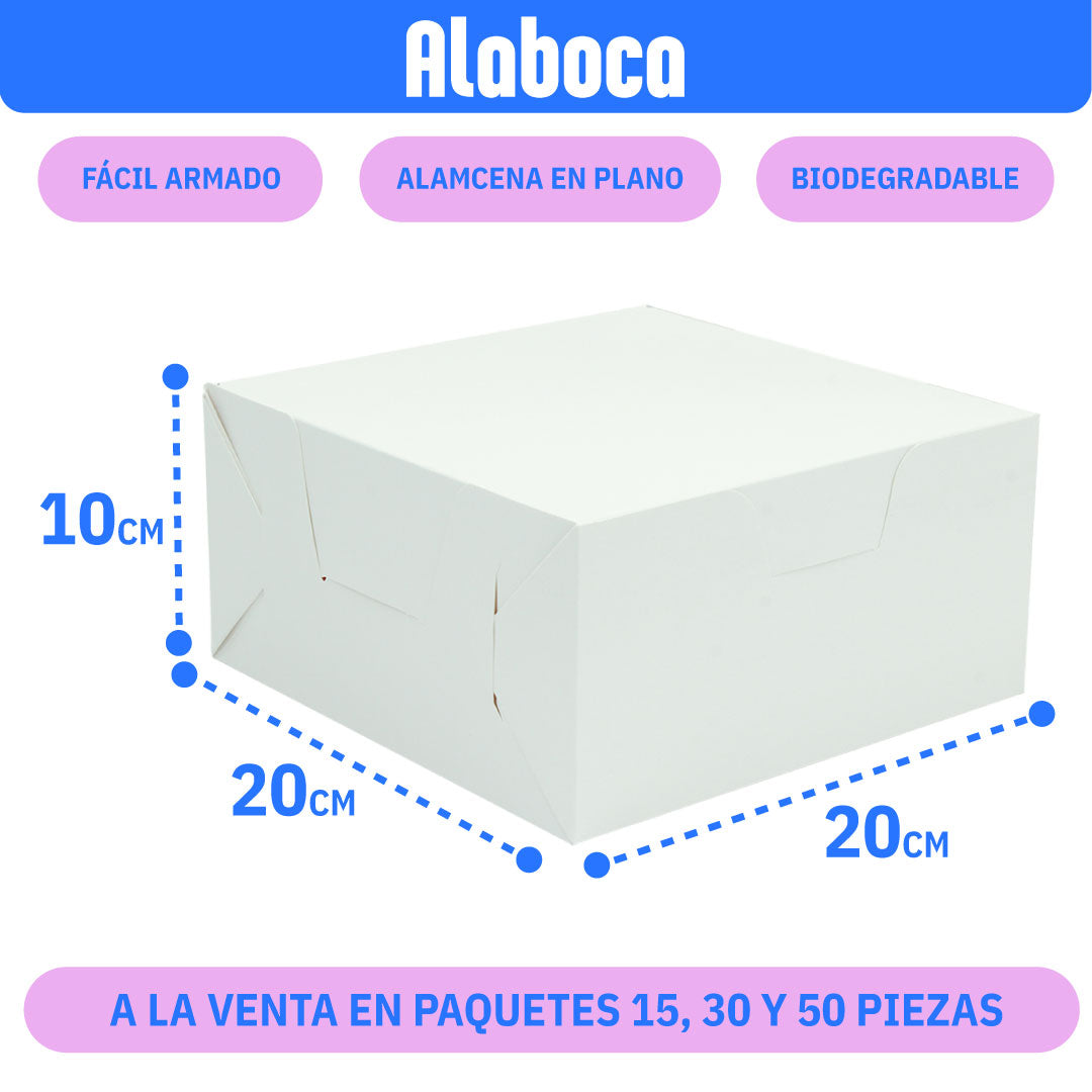 Caja para pastel chica - alabocamx