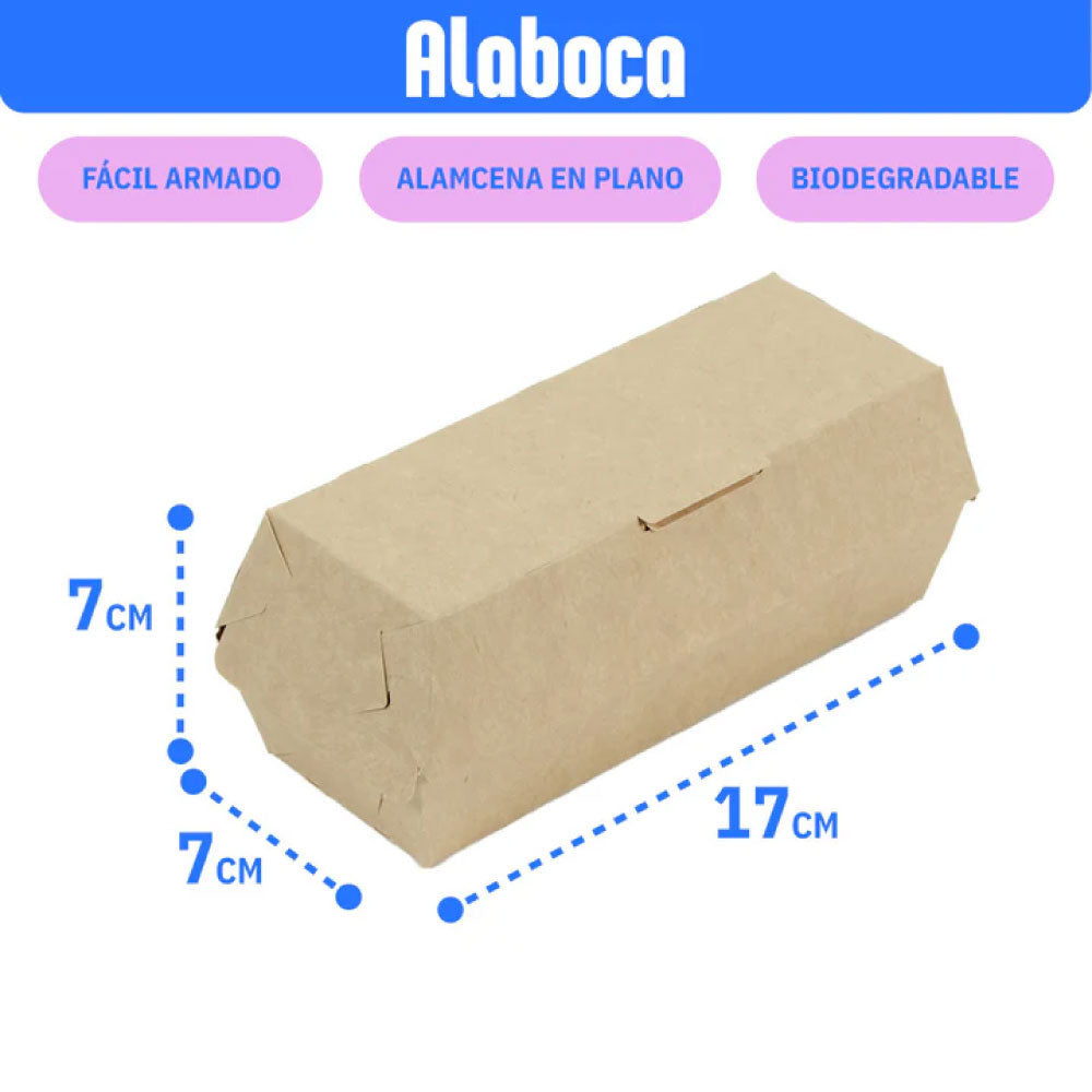Caja para hotdog